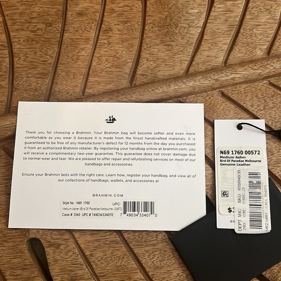 Brahmin Bird of Paradise Handbag and Walet - Picture 10 of 14